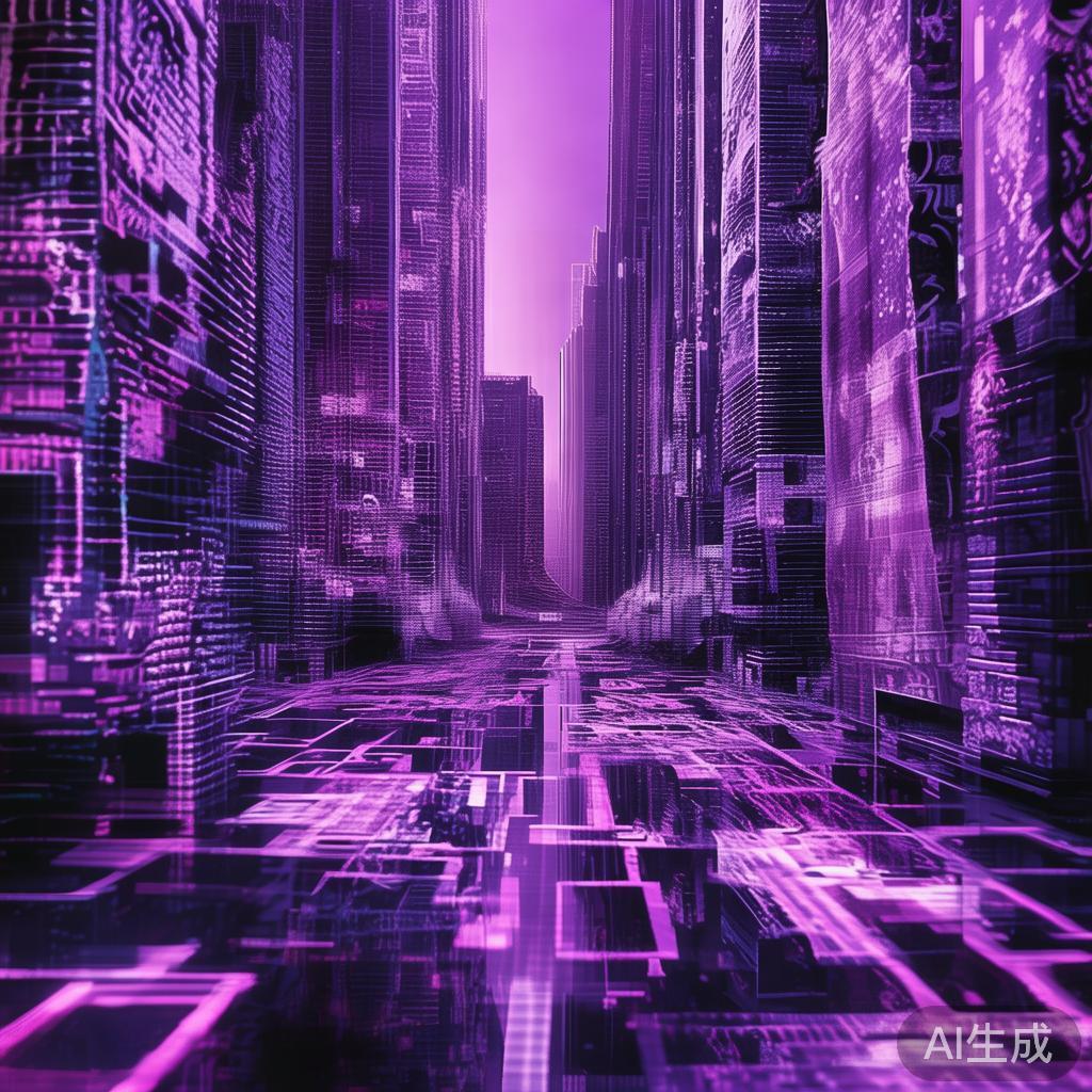 科技与文化的碰撞，紫色科技动态图的艺术 wonderland