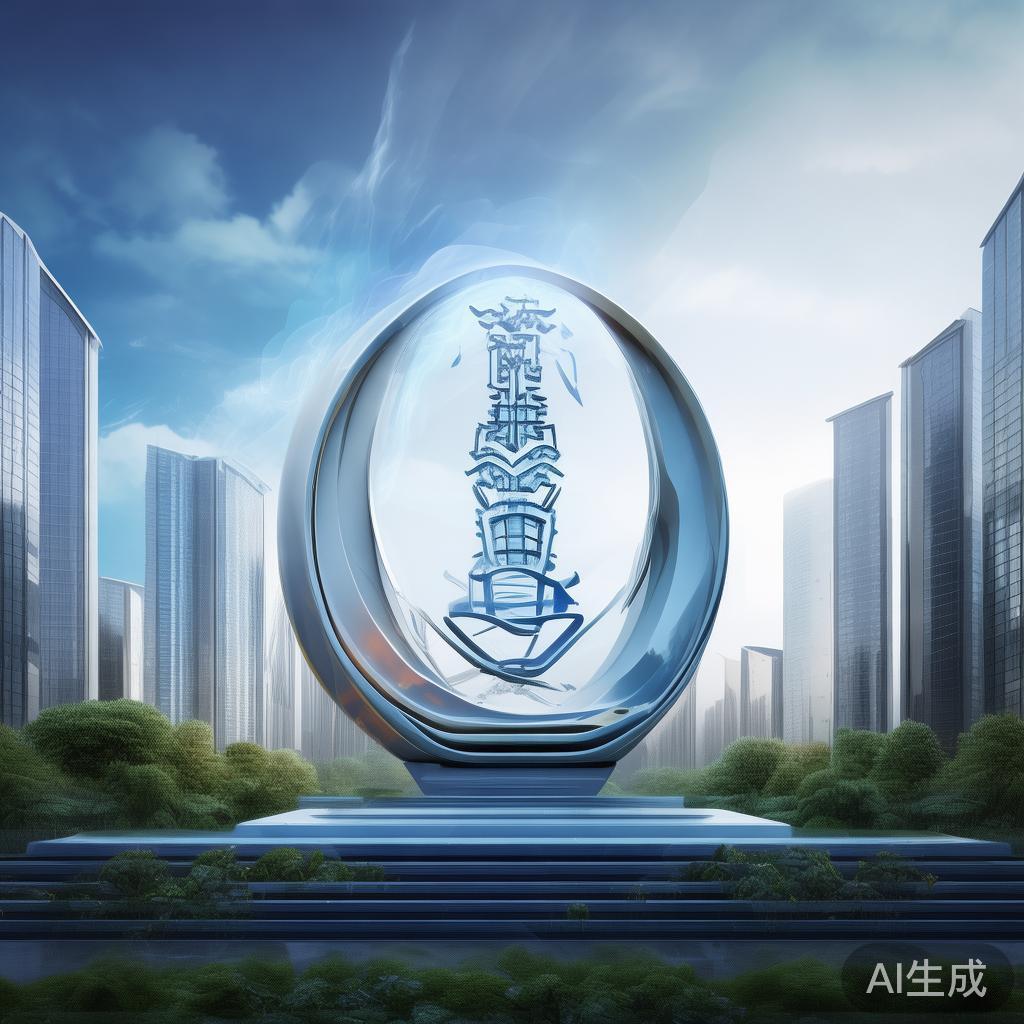 松山湖科技开发区标志，象征创新与融合的未来