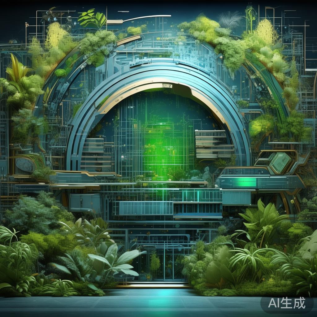 科技与环保融合壁纸，智能环保风格