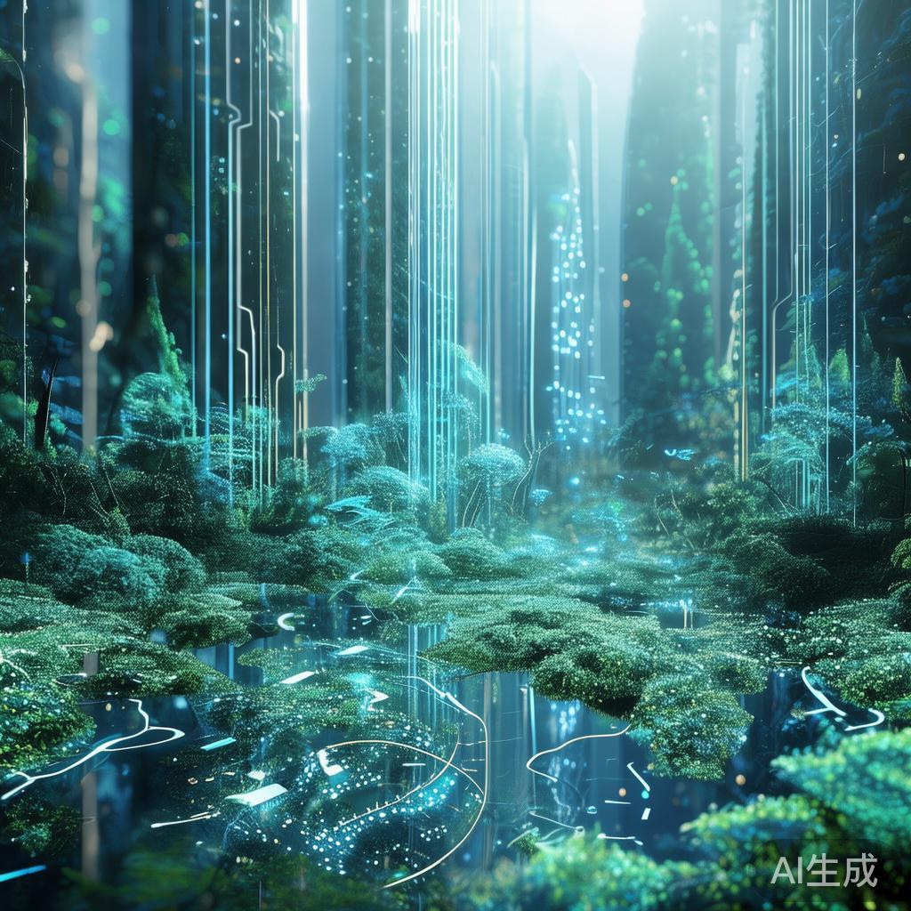 数字壁纸，科技与自然的和谐之美