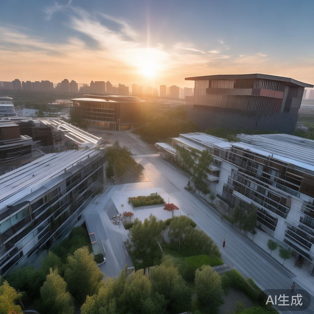 内江科技开发学校，俯视图中的教育之光