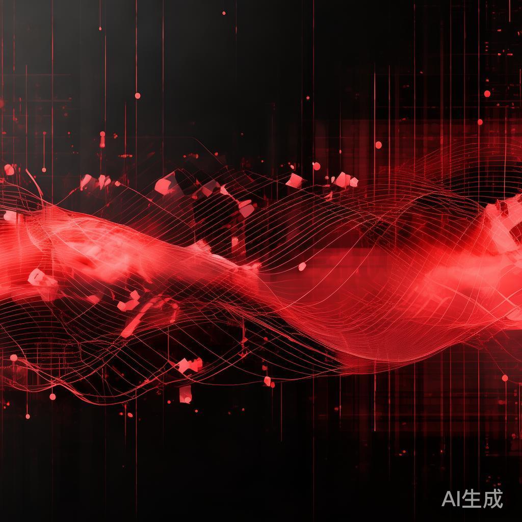 黑红色科技动态壁纸，digital evolution in the black and red spectrum