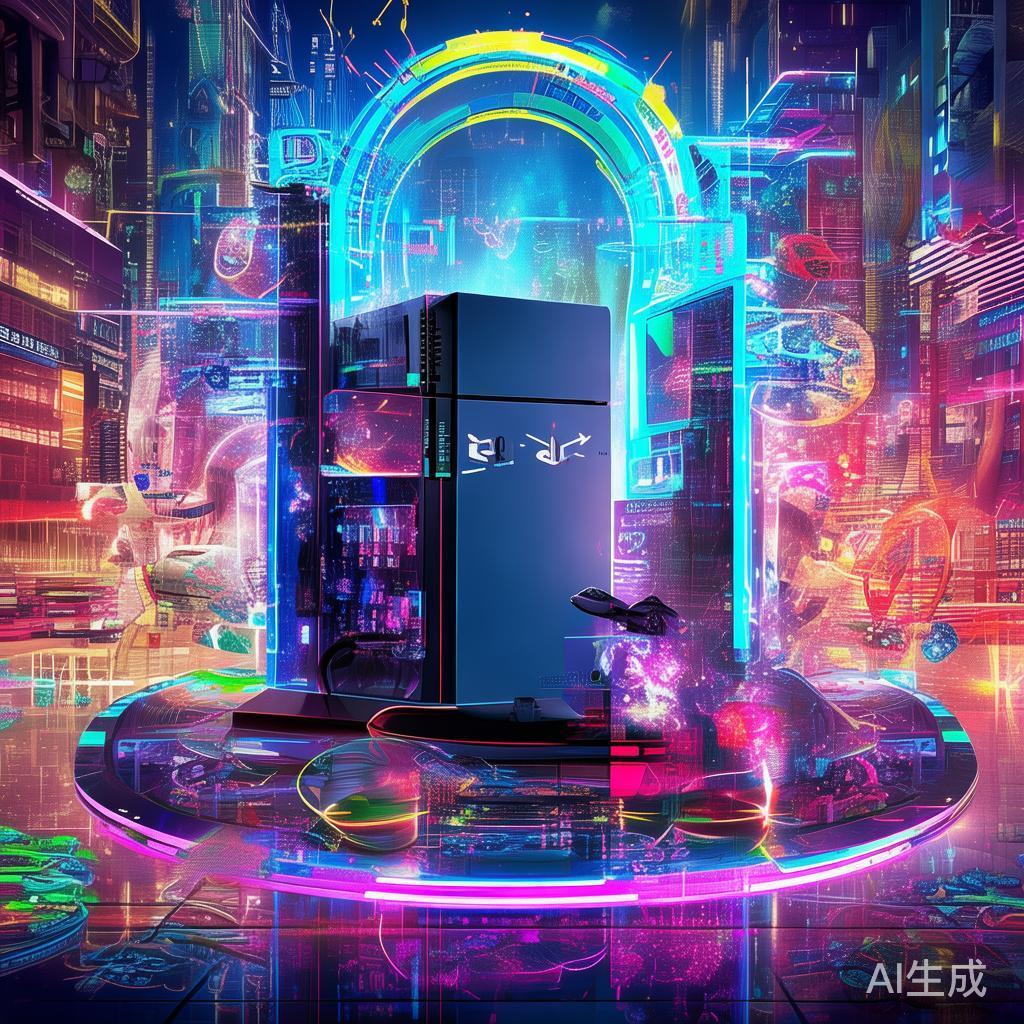PS4，未来科技的动态海报