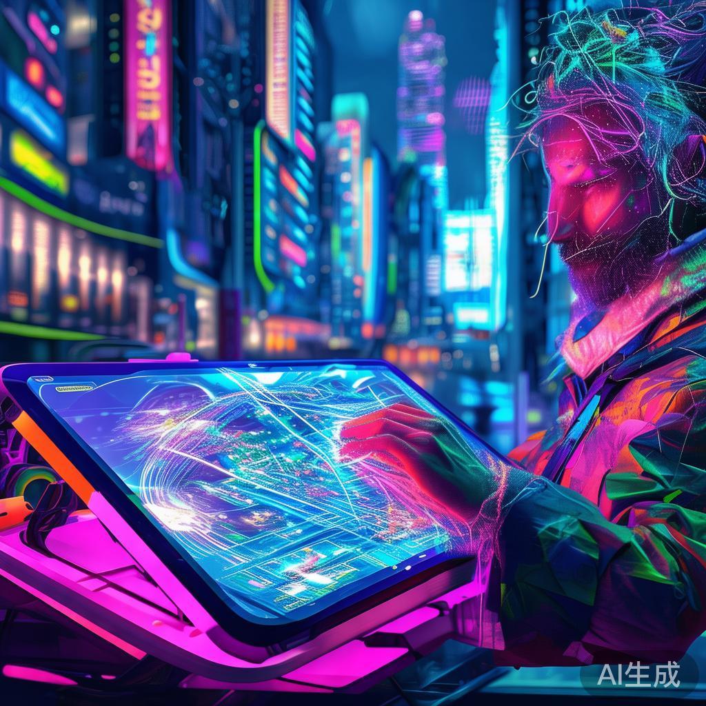 未来科技动态插画，重塑艺术表达的未来趋势