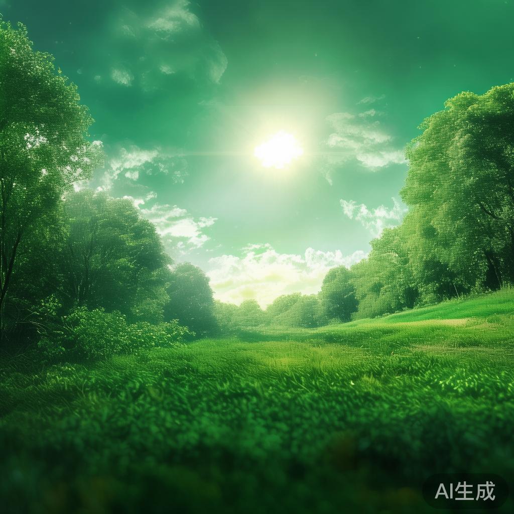 天绿，生态之韵的绿色之光