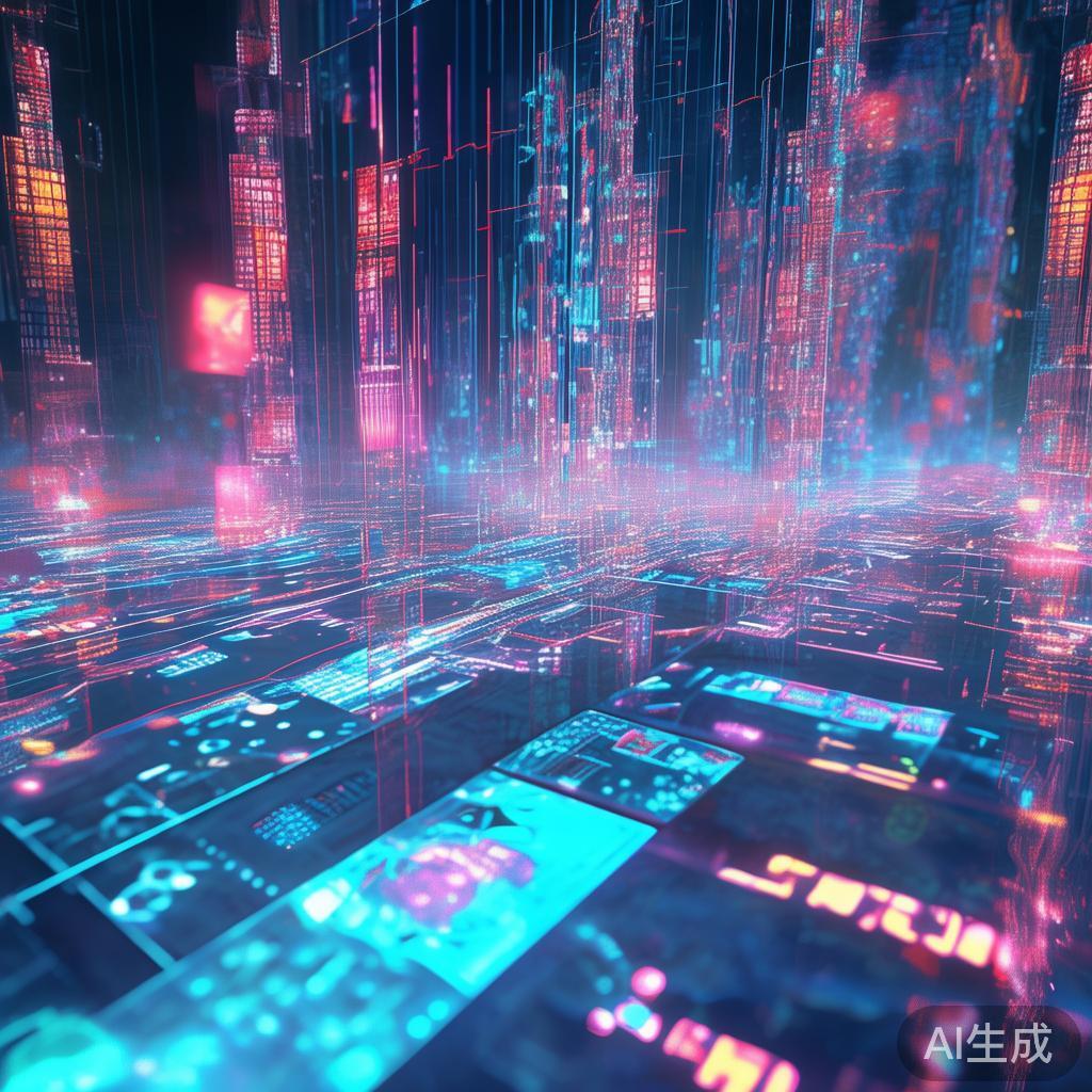 浅色背景科技动态，数字艺术中的美好视觉体验