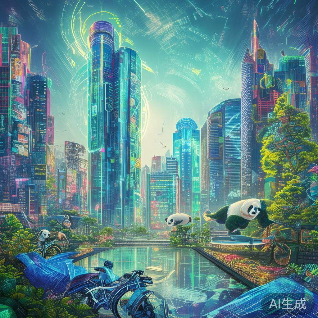 科技与艺术，炫酷科技动态下的环保壁纸素材