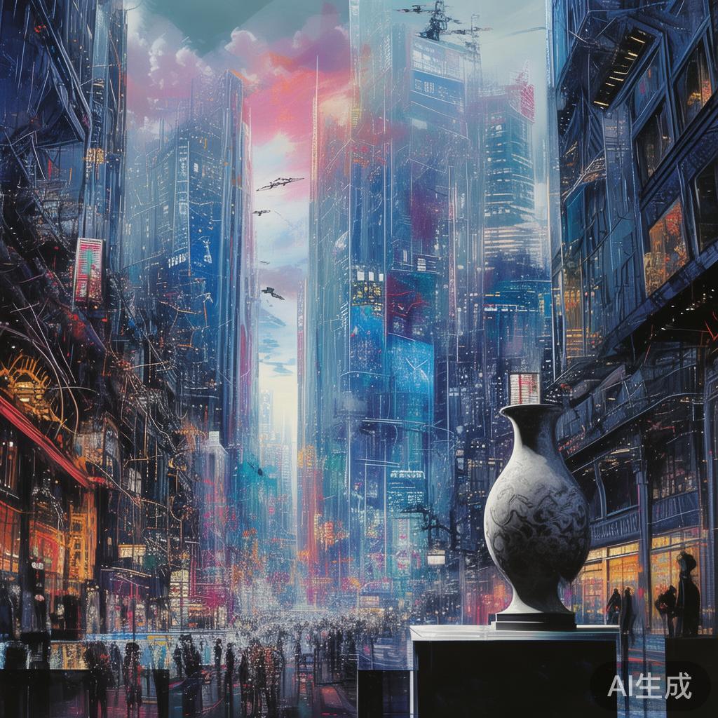 科技与艺术，画作中的动态与静止的对话